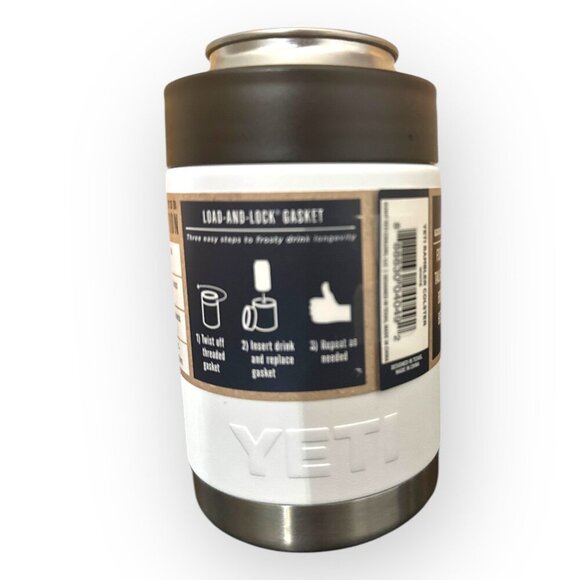 Yeti Rambler Colster White Color Koozie Size12 oz Fits Standard Cans NEW w/ Tags - Picture 12 of 16